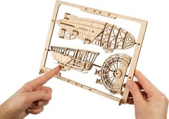 UGEARS 3D sestavljanka Zeppelin 2.5D 49 kosov