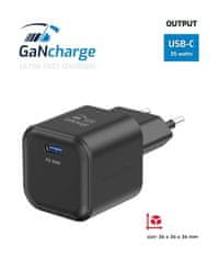 SWISSTEN napajalnik gan 1x usb-c 35w power delivery črn