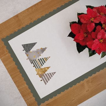 shumee Pastelna božična drevesca, vodoodporna, večbarvna, božična prta za mizo 50x100 cm