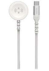 SWISSTEN pleteni magnetni kabel za apple watch metal, usb-c 1,2 m bela