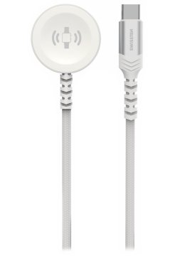 SWISSTEN pleteni magnetni kabel za apple watch metal, usb-c 1,2 m bela