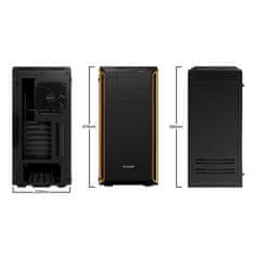 Be quiet! PURE BASE 600 (BGW20) midiATX okno črno/oranžno ohišje