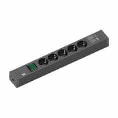 Bachmann razdelilec rack 5x220V Connect Line 2x USB A/C 2m