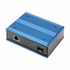 Digitus pretvornik FO-UTP PoE 10/100/1000 SFP prazen industrijski DIN