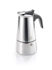 Gefu Ročni kavni aparat GEFU 16160 Moka pot iz nerjavečega jekla, kapaciteta 6 skodelic, eleganten dizajn in visoka kakovost.