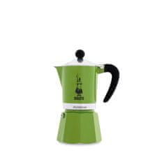 BIALETTI Bialetti Rainbow Moka lonec, črn in zelen, kapaciteta 3 skodelice, aluminijasto ohišje, CE certifikat