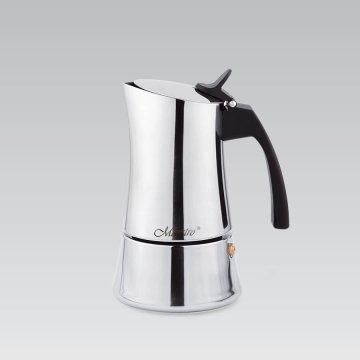 MAESTRO Kavni aparat za 6 skodelic MR-1668-6 MAESTRO - Moka posoda iz nerjavečega jekla, ročna priprava, primerna za vse vrste kuhalnih plošč.