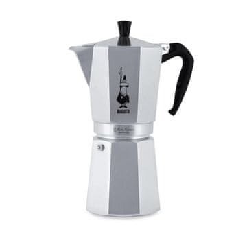 BIALETTI BIALETTI MOKA EXPRESS 18TZ, aluminijasta kavna francoska tlačilka, 900 ml, srebrna, primerna za plin in elektriko