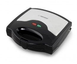 Esperanza Sandwich maker Esperanza EKT005, 700 W, s kakovostnim nelepljivim premazom, vertikalna shranitev, za 2 sendviča, črna/siva.