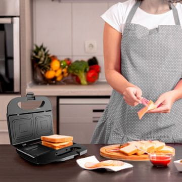 Black+Decker Black+Decker BXSA753E sendvič toaster: kakovosten, eleganten, s sposobnostjo za pripravo 2 sendvičev, nerjaveče jeklo, nelepilo površina.