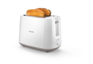 Philips Philips vsakodnevni toaster HD2581/00 z 8 stopnjami zapečenja, funkcijo ponovnega segrevanja in avtomatskim izmetom, bele barve