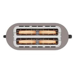 Black+Decker Toaster Black+Decker BXTO1501E s segrevalnikom za žemljice, 1500W, 4 režnji, nerjaveče jeklo, nastavljiva zapečenost