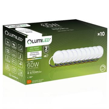 LUMILED 10x LED modul INSERT MR16 dimmable 7W = 60W 670lm 4000K Nevtralno bela 120°