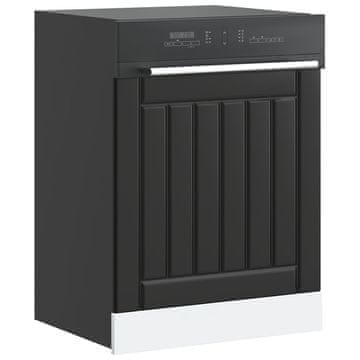 Vidaxl vidaXL Panel za pomivalni stroj Lucca črn, lesen
