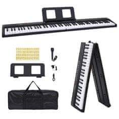 shumee vidaXL 88 tipk Piano Electric Keyboard z glasbenim stojalom zložljivo