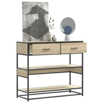 Vidaxl vidaXL Konzolna mizica, hrast sonoma, 90x35x80 cm