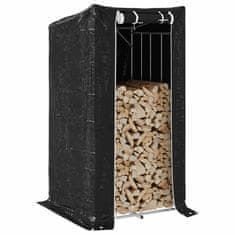 shumee vidaxL Stojalo za drva z dežnim pokrovom 100x100x200cm pocinkano jeklo