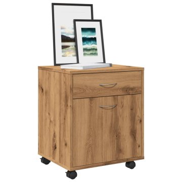 Vidaxl vidaXL Omarica na kolesih Artisan hrast 45x38x54 cm