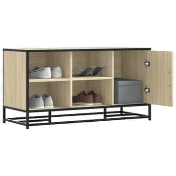 Vidaxl vidaXL Klop s prostorom za čevlje, hrast sonoma 100x40x53,5 cm