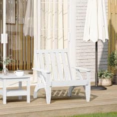shumee vidaXL Garden Adirondack Chair White 75x77x77 cm masivni les bor