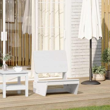 Vidaxl vidaXL Vrtni stol bel 60x64x70,5 cm masiven borov les