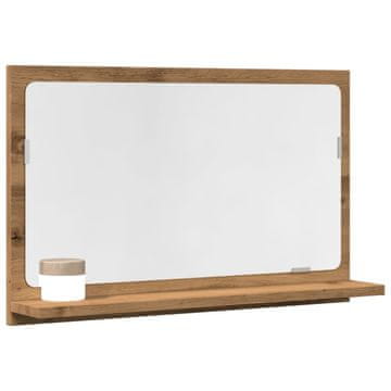 Vidaxl vidaXL Kopalniška omarica z ogledalom, Artisan hrast, 60x11x37 cm