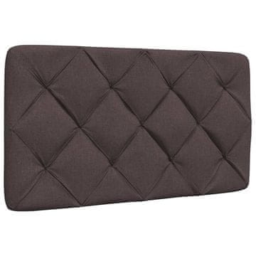 Vidaxl Blazina za vzglavje temno rjava 80 cm blago