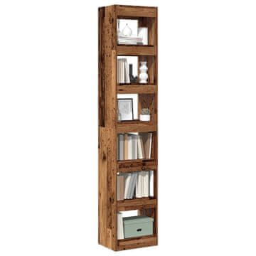 shumee vidaXL Book Cabinet/Room Divider Old Wood 40x30x198 cm