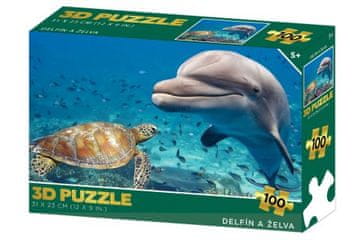 Sestavljanka 3D - Delfin in želva