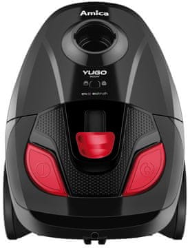 Amica Amica Yugo VM1043 1,5 L cilindrični sesalnik 900 W z vrečko za prah, rdeč/črn, teleskopska cev, EPA 12 filtracija