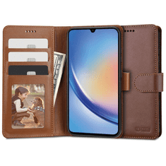 Onasi Wallet denarnica usnjena preklopna torbica Xiaomi Redmi 14c / Poco C75 - rjava