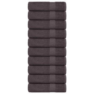 Vidaxl Kopalne brisače 10 kos FROGN antracit 100x150 cm 100% bombaž