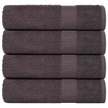 shumee vidaXL Brisače za tuširanje 4 kos FROGN antracit 70x140 cm 100% bombaž