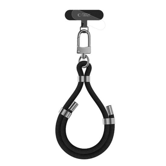 Tech-protect Wrist Strap vrvica za mobitelni telefon, črna/srebro