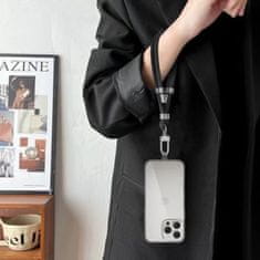 Tech-protect Wrist Strap vrvica za mobitelni telefon, črna/srebro