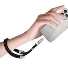 Tech-protect Wrist Strap vrvica za mobitelni telefon, črna/srebro