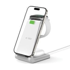 Tech-protect A36 3in1 brezžični polnilnik za mobitel / Apple Watch / AirPods 15W, bela