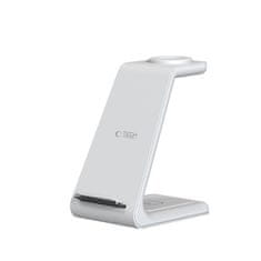 Tech-protect A36 3in1 brezžični polnilnik za mobitel / Apple Watch / AirPods 15W, bela