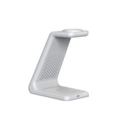 Tech-protect A36 3in1 brezžični polnilnik za mobitel / Apple Watch / AirPods 15W, bela