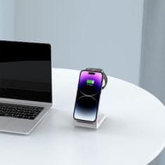 Tech-protect A36 3in1 brezžični polnilnik za mobitel / Apple Watch / AirPods 15W, bela