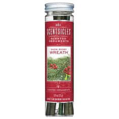 Vonné závěsné tyčinky Scentsicles, Snow Berry Wreath, Vánoční věnec, 6 ks