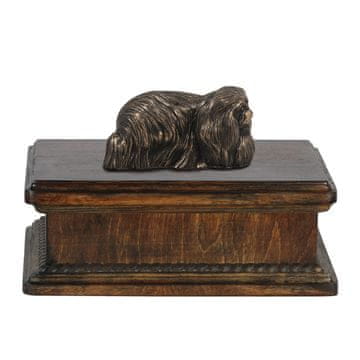 Artdog Pekinezer - žara za pasji pepel, klasična žara s kipcem, elegantna žara s psom znamke Art-Dog