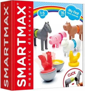 Smart Games SMARTMAX Magnetni gradbeni set Moja prva kmetija 16 kosov