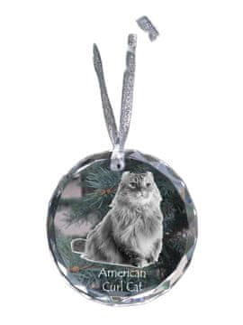 Artdog Ameriški pridih - kristalna kroglica s fotografijo, fotografije mačk v kristalu, personaliziran obesek za božično drevo Art-Dog