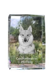 Artdog Češkoslovaški volčjak, češkoslovaški volčjak - kristal s fotografijo psa, fotografija v steklu, sodobna fotografska razstava Art-Dog
