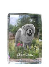 Artdog Chow Chow - kristal s fotografijo psa, fotografija v steklu, sodobna razstava fotografij blagovne znamke Art-Dog