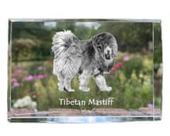 Artdog Tibetanski mastif, tibetanska nemška doga - kristal s fotografijo psa, fotografija v steklu, sodobna fotografska razstava znamke Art-Dog