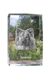 Artdog Eurasier, Eurasian - kristal s fotografijo psa, fotografija v steklu, sodobna fotografska razstava Art-Dog