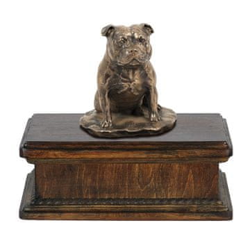 Artdog Staffordshire Bull Terrier, Staffik, Staffi I - žara za pasji pepel, klasična žara s kipcem, elegantna žara s psom znamke Art-Dog