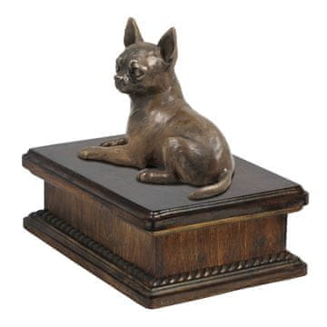 Artdog Kratkodlaka čivava - žara za pasji pepel, klasična žara s kipcem, elegantna žara s psom znamke Art-Dog